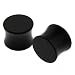 Black Obsidian Stone Plugs - 00G - Sold as a Pair