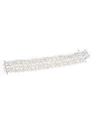 Silver wristband bracelet, Spiral Melody