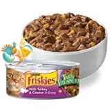 Friskies Tasty Treasures with Turkey & Cheese in Gravy Canned Cat Food 5.5-oz can 24-count Turkey flavor