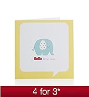 Hello Little One Baby Boy Card