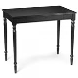 Computer Desk with Drop Down Keyboard Drawer in Black Finish