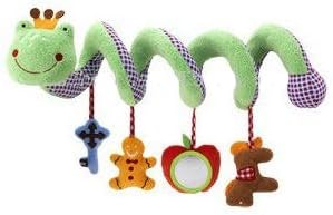 Frog Prince Crib Critter - Wraps Around Crib Rail or Carseat Handle - Stroller Toy - Favorite Baby Toy - Baby Crib Toy