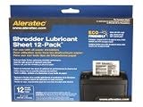 Aleratec Shredder Lubricant Sheets 12-Pack