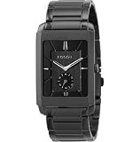 Fossil Men' Black IP - Rectangle Black IP