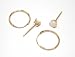 Jewelry : 14k Yellow Gold Four Prong 4mm Genuine Opal-October Stud and 12mm Endless Tube Hoop Set