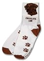 Chocolate Labrador Retriever Roll Down Sock
