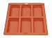 SiliconeZone 6 Mold Mini Loaf Pan, Orange