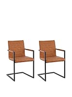 13 Casa Set Silla 2 Uds. Loft A2 Marrón