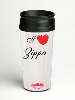 16 oz. Double Wall Insulated Tumbler with I Love Zippo - Paper Insert