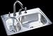 Tools & Hardware : Kindred CL2233/85K/4 22-by-33-Inch Drop-In Stainless Combination Bowl Sink Noble