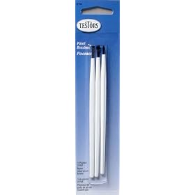 Paint Brush Set,  Two Broad Brushes, One Fine Brush