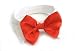 Dog Bow Tie Wedding Collar, Red Satin, Medium