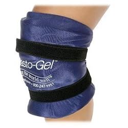 Elasto-Gel Therapy Knee Wrap w/Patella Hole Small/Medium 8"x15" diamond shape 2 Straps KW6001