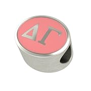 Delta Gamma Enamel Sorority Bead Charm Fits Most European Style Bracelets. High Quality Bead in Stock for Fast Shipping