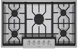 Bosch Bosch 800 Series : NGM8654UC 36in 5 Burner Gas Cooktop - Stainless Steel