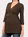 Motherhood Maternity: 3/4 Sleeve V-neck Faux Wrap Maternity T Shirt