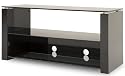Techlink Bench - Designer Stand For LCD & Plasma TV Up To  50" or 60kg - Black Gloss Finish with Smoked Glass