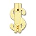 Gold-plated Satin Finish Dollar Sign Money Clip