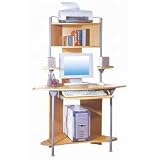 Techni Mobili Corner Tower MDF Computer Desk, Cherry, 45 W x 25 D x 64 H