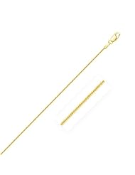 0.9mm 14K Yellow Gold Round Snake Chain