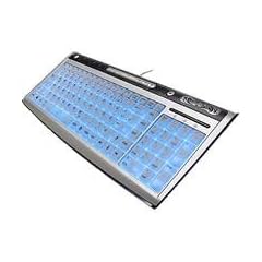 Revoltec LIGHTBOARD ADVANCED Tastatur USB saphir blau beleuchtet