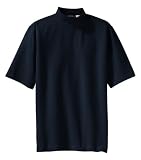 Sport-Tek Pima-Tek Short Sleeve Mock, L, Classic Navy