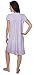 Beverly Rock Women's Short Sleeve Floral Print Cotton Blend Knit Nightgown