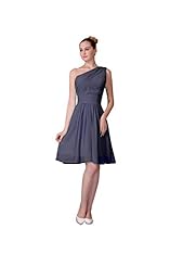 Chiffon Ruched Pleated One Shoulder Evening Dress/Prom Dress 