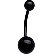 Black Electro Titanium Belly Ring -7/16"