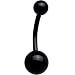 Black Electro Titanium Belly Ring -7/16"
