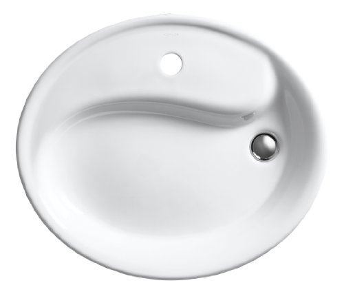KOHLER K-2353-1-0 Yin Yang Wading Pool Lavatory with Single Hole Faucet Drilling, White