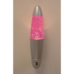 Sparkle Night Light - Hot Pink Glitter Children's Nightlight, Great Gift Idea for Kids