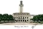 University of Texas, Austin Lithograph 14x10 Limited Edition Unframed Lithograph