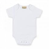 (ラークウッド) Larkwood 赤ちゃん・ベビー用 エンベロープネック 半袖ボディースーツ ロンパース スリープスーツ (６ヶ月~１歳) (ホワイト)