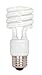 Satco S7217 13-Watt Medium Base T2 Mini Spiral, 2700K, 120V, Equivalent to 60-Watt Incandescent Lamp for Enclosed Fixtures,White