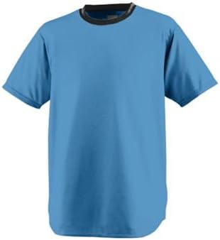 Youth Wicking Jersey - COLUMBIA BLUE AND BLACK - SMALL