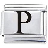 Body Candy Italian Charms Laser RHO Greek Letter UPPER CASE
