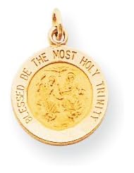 14k Gold Holy Trinity Medal Charm