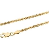 14K Yellow Gold Round Rope Chain - 20 inches