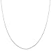 Kooljewelry 14k White Gold 0.6 mm Diamond-cut Cable Chain Necklace (16, 18, 20, 22, 24 or 30 inch)