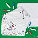 12 White Cotton Bandannas