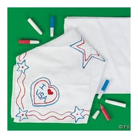 12 White Cotton Bandannas