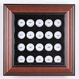 Deluxe 20 Golf Ball, 4 Shelf Cabinet Style Display Case (Mahogany Finish)