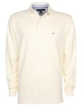 Tommy Hilfiger Mens Polo Shirt Longsleeve Cream
