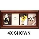 Burnes of Boston Cambridge, Wood Collage' Picture Frame for Three 4 x 6 Photographs, Color: Walnut
