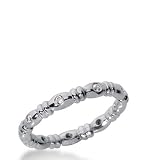 14K White Gold 0.15ct Diamond Wedding Band G-H Color and SI1 Clarity