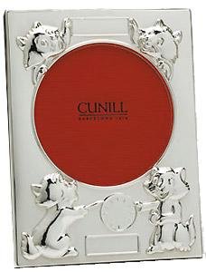 Fine sterling silver CATS newborn frame by Cunill Barcelona