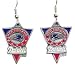 Set of 2 New England Patriots Dangle Earrings - NFL Football Fan Shop Sports Team Merchandise
