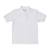 Classroom Unisex School Uniform White Short Sleeve Polo Shirt Size 5-20 Classroom Unisex School Uniform White Short Sleeve Polo Shirt Size 5-20
