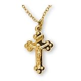  : 14K Gold Filled Crucifix with 13-inch Chain for Children